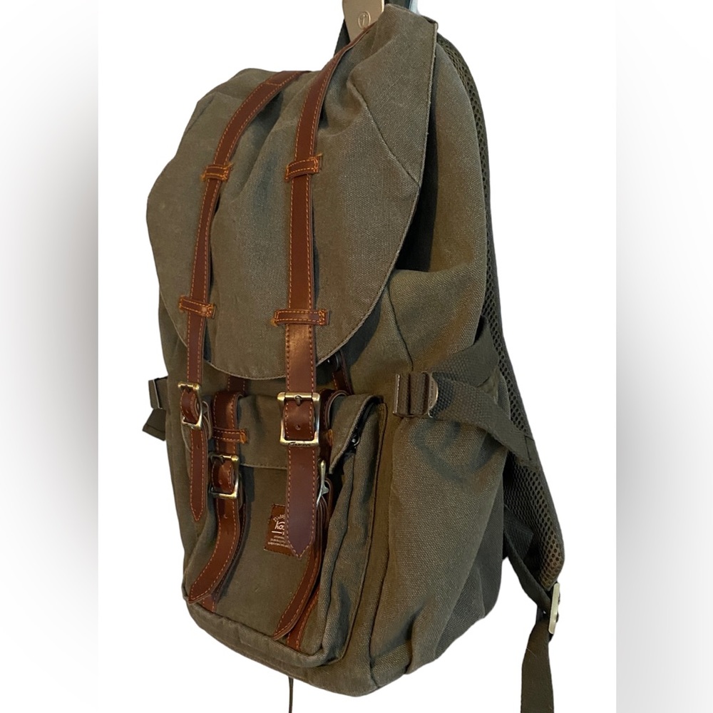 COPY - Vintage Style Canvas Bag with Leather Straps